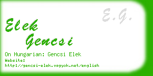 elek gencsi business card